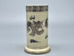 Ống Hương Gốm Chu Đậu Vẽ Vàng Kim RG-0007601