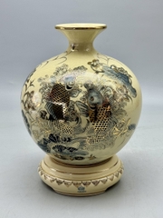 Bình Hút Lộc Cá Chép Hoa Sen H25 Vẽ Vàng 24K RG-000554