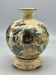 Bình Hút Lộc Cá Chép Hoa Sen H25 Vẽ Vàng 24K RG-000554