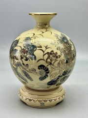 Bình Hút Lộc Cá Chép Hoa Sen H25 Vẽ Vàng 24K RG-000554