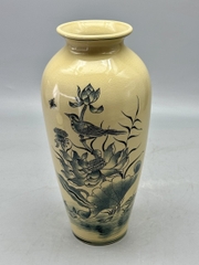 Bình Như Ý Hoa Sen H35 Gốm Chu Đậu Truyền Thống