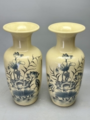 Lục Bình Hoa Sen Cao 45cm Gốm Chu Đậu Truyền Thống