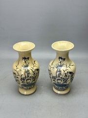 Bình Hoa Đùi Dế Hoạ Tiết Hoa Sen Cao 27cm Gốm Chu Đậu Truyền Thống