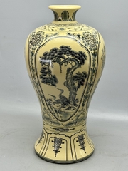 Mai Bình Tứ Cảnh Cao 60cm Gốm Chu Đậu Truyền Thống
