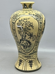 Mai Bình Tứ Cảnh Cao 60cm Gốm Chu Đậu Truyền Thống