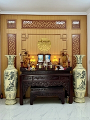 Đôi Lục Bình 1,82m Tứ Cảnh Gốm Chu Đậu Truyền Thống