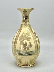 Bình Tỳ Bà Gốm Chu Đậu Tứ Cảnh Vẽ Vàng 24K RG-000545