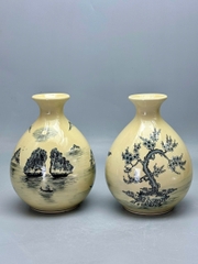 Cặp Bình Bảo Ngọc Mã Đáo Thành Công - Thuận Buồm Xuôi Gió Cao 25cm Truyền Thống