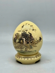 Quả Trứng Tài Lộc Cao 20cm Gốm Vẽ Vàng