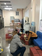 Bình Hút Lộc Thuận Buồm Xuôi Gió H23 Gốm Chu Đậu Vẽ Vàng