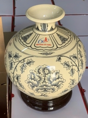 Bình Hút Lộc Hoa Dây Cao 23cm Gốm Chu Đậu Truyền Thống