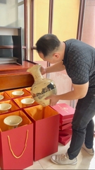 Bình Phú Quý In Cảnh Hồ Ba Bể Gốm Chu Đậu Vẽ Vàng