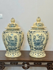 Choé Hoạ Tiết Tứ Linh Cao 52cm Gốm Truyền Thống