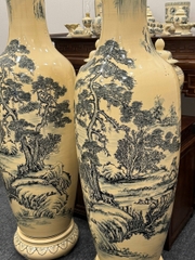 Lục Bình Sơn Thuỷ Hữu Tình Cao 1,82m Gốm Truyền Thống