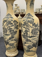 Lục Bình Sơn Thuỷ Hữu Tình Cao 1,82m Gốm Truyền Thống