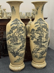 Lục Bình Sơn Thuỷ Hữu Tình Cao 1,82m Gốm Truyền Thống