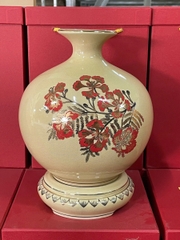 Bình Hút Lộc Cao 29,5cm In Hoa Phượng Đỏ Vẽ Vàng