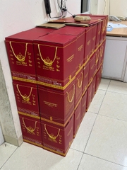 Bình Hút Lộc Tứ Cảnh Chữ Phúc Cao 29,5cm Gốm Vẽ Vàng