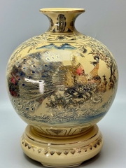 Bình Hút Lộc Cao 42cm Thuận Buồm Xuôi Gió - Công Thành Danh Toại Màu Coban Vẽ Vàng