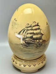 Trứng Tài Lộc Cao 55cm Thuận Buồm Xuôi Gió Gốm Vẽ Vàng