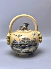 Bình Vôi Cao 44cm Hoạ Tiết Làng Quê Việt Nam Gốm Chu Đậu Truyền Thống