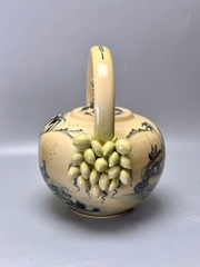 Bình Vôi Cao 44cm Hoạ Tiết Làng Quê Việt Nam Gốm Chu Đậu Truyền Thống