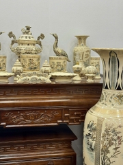 Bộ Đồ Thờ Bát Hương Sen + Đỉnh Hạc + Đôi Lục Bình Ban Thờ 1,75m đến 1,97m