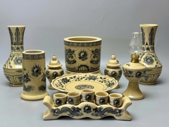 Bộ Đồ Thờ Cho Ban Thờ 1,27m Gốm Chu Đậu Truyền Thống