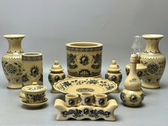 Bộ Đồ Thờ Cho Ban Thờ Từ 1,07m Đến 1,27m Gốm Chu Đậu Truyền Thống