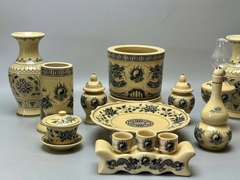 Bộ Đồ Thờ Cho Ban Thờ Từ 1,07m Đến 1,27m Gốm Chu Đậu Truyền Thống