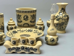 SET Đồ Thờ Cho Ban Thờ Mini Từ 1,07m đến 1,27m Gốm Chu Đậu Truyền Thống