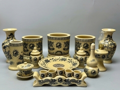 Bộ Đồ Thờ Cho Ban Thờ 1,53m Đến 1,75m Gốm Chu Đậu Truyền Thống