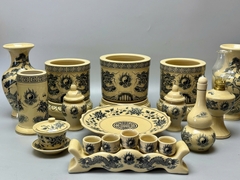 Bộ Đồ Thờ Cho Ban Thờ 1,53m Đến 1,75m Gốm Chu Đậu Truyền Thống