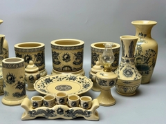 Bộ Đồ Thờ Cho Ban Thờ 1,75m Gốm Chu Đậu Truyền Thống