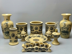 Bộ Đồ Thờ Cho Ban Thờ 1,57m đến 1,75m Gốm Chu Đậu Truyền Thống