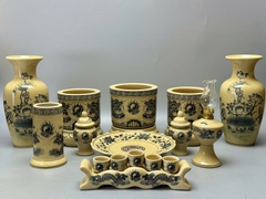 Bộ Đồ Thờ Cho Ban Thờ 1,57m đến 1,75m Gốm Chu Đậu Truyền Thống