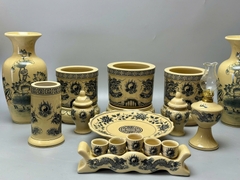 Bộ Đồ Thờ Cho Ban Thờ 1,57m đến 1,75m Gốm Chu Đậu Truyền Thống
