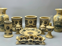 Bộ Đồ Thờ Cho Ban Thờ 1,57m đến 1,75m Gốm Chu Đậu Truyền Thống