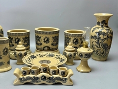 SET Đồ Thờ Cho Ban Thờ 1,57m Gốm Chu Đậu Truyền Thống