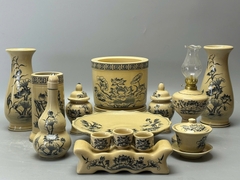 Bộ Đồ Thờ Hoạ Tiết Hoa Sen Cho Ban Thờ 1,07m Gốm Chu Đậu Truyền Thống