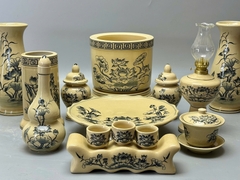 Bộ Đồ Thờ Hoạ Tiết Hoa Sen Cho Ban Thờ 1,07m Gốm Chu Đậu Truyền Thống