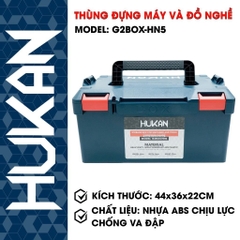 Hộp Đựng Máy Và Đồ Nghề HUKAN G2BOX-HN5 chất liệu Nhựa ABS chịu lực, chống va đập, kích thước 44*36*22cm