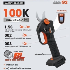 Kéo Cắt Cành Pin HUKAN G2-KCC35