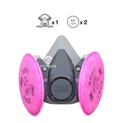 Bộ Mặt Nạ Phòng Độc 3M 6200 Kèm Phin 3M 2091 | Phòng dịch, khói hàn