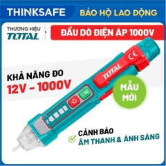 Bút thử điện đa năng thông minh 12V-1000V TOTAL THT210003/ THT100091 đầu dò điện áp AC có đèn, dò không chạm
