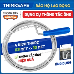 Dụng cụ thông tắc đường ống WADFOW chiều dài 3-10 mét Dây lò xo thông tắc đường cống, vệ sinh gia dụng cống