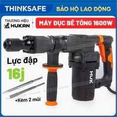 Máy đục bê tông HUKAN G3-HUK35, Công suất 1600W, Lực đập 16J, Tốc độ 1.150v/p Có AVT giảm rung chấn
