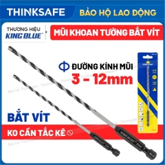 Mũi khoan không tắc kê KINGBLUE KBH2E size mới 3-3.2mm Mũi khoan đa năng lục giác 2 cạnh nhựa, gỗ, bê tông nhẹ, tường