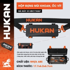 Hộp Đựng Mũi Khoan, Ốc Vít HUKAN G1-EBC176267 | Chất Liệu Nhựa ABS Chắc Chắn, Đựng Phụ Kiện Dụng Cụ, Có Quai Xách