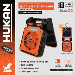 Quạt Làm Việc Năng Lượng Mặt Trời HUKAN G2-SPF12505i
